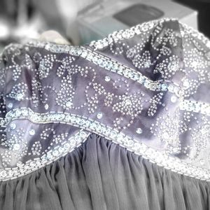 David's Bridal Strapless Maxi